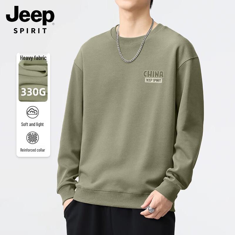 JEEP SPIRIT Men's Casual Crew Neck Pullover Sweatshirt