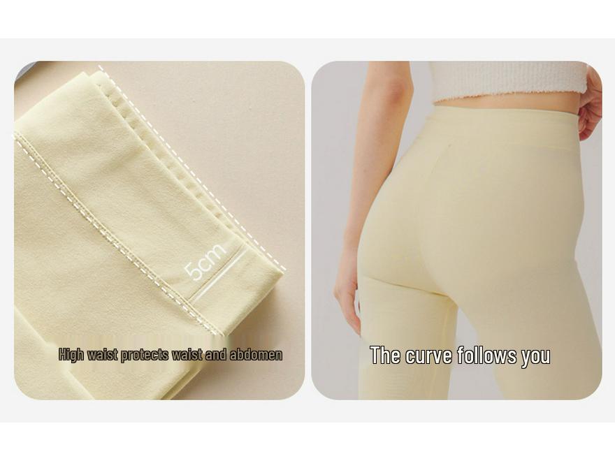 Женские хлопковые кальсоны с высокой талией - Тонкие, теплые, леггинсы больших размеров для осени