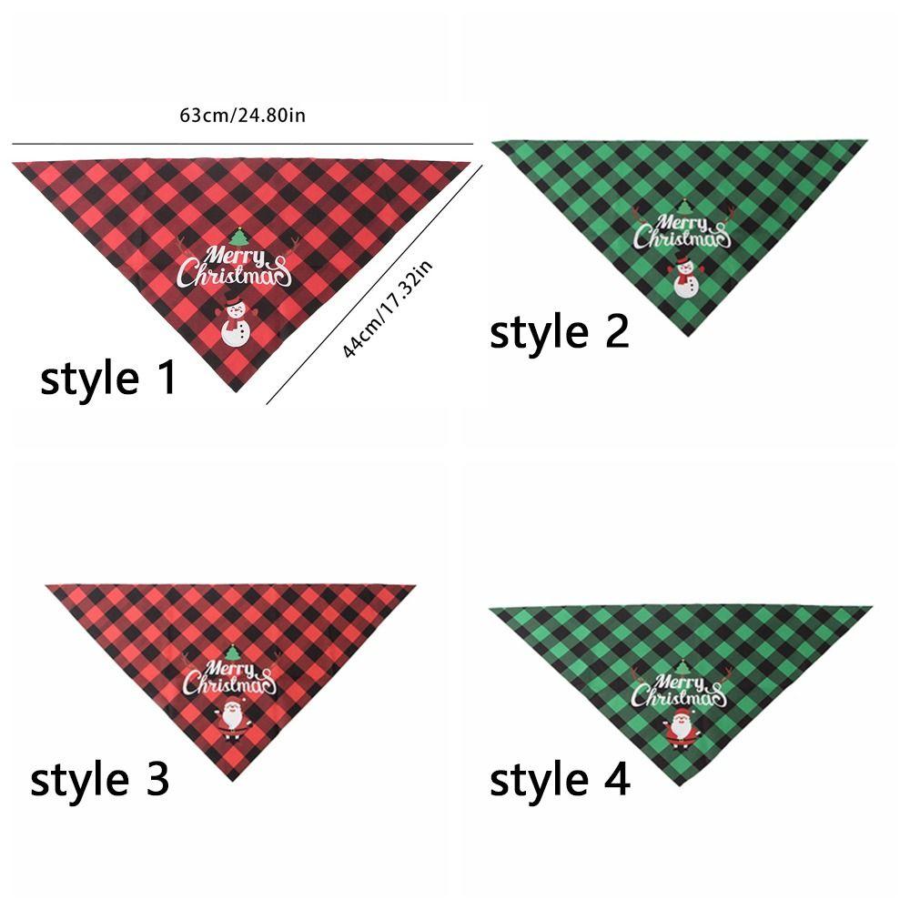 Santa Claus Dog Saliva Towel Adjustable Triangle Bandana Christmas Dog Scarf New Year Costume