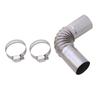 2Pcs Stainless Steel Exhaust Pipe Angle Connector Car Heater Exhaust Hose with 4 Fixing Clips Auxiliary Heater Exhaust Pipe Acce