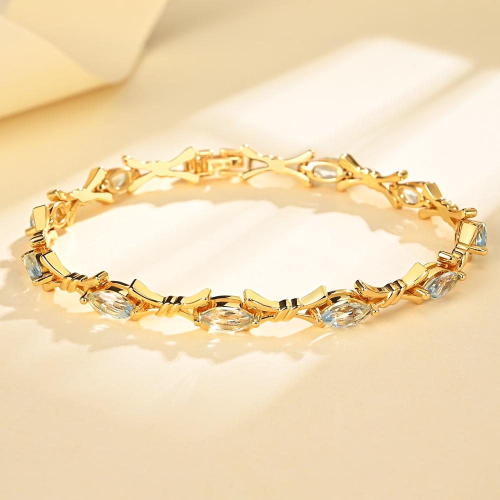 Новое поступление! Браслет из стерлингового серебра 925 пробы, натуральный небесно-голубой топаз, драгоценный камень mq4*8 мм, изысканные украшения для женщин, мамы, жены, хороший подарок