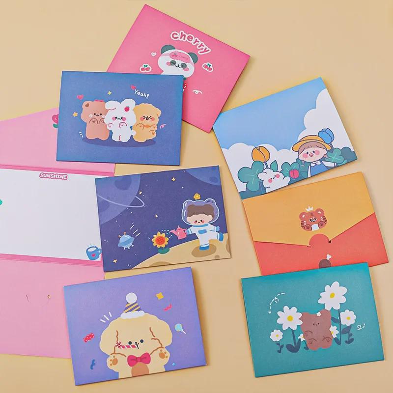 «Мультяшная складная поздравительная открытка-конверт на день рождения школьников, послание, исповедь на Танабата и благословение»