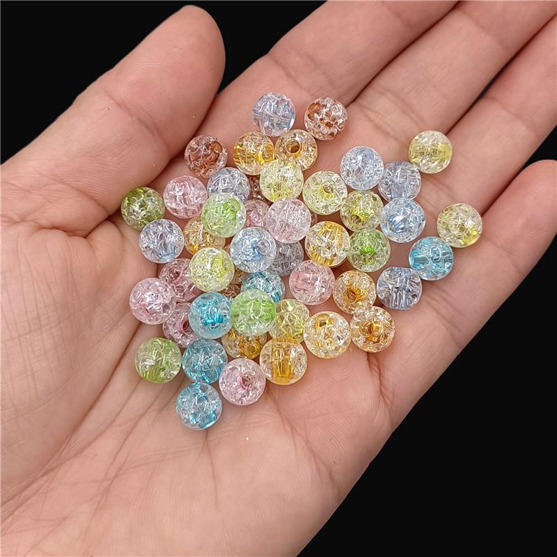 Креативные акриловые круглые бусины, модные подвески для ожерелья, браслета, маркировка 8-16 мм, 10 шт., свободные бусины, сделай сам, ювелирный материал ручной работы
