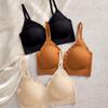 1 шт./женское нижнее белье бесшовный бюстгальтер из ледяного шелка сексуальный полый беспроводной бюстгальтер пуш-ап комфорт эластичность дышащее белье для сна