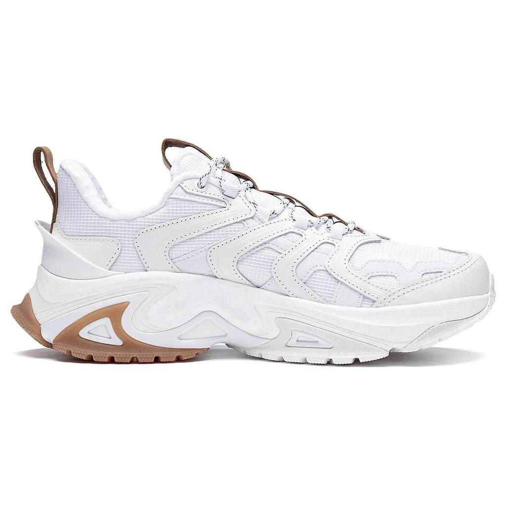 Li Ning Кошачья лапа ACE Модные Нескользящие Износостойкие Низкие Спортивные Повседневные Кроссовки Мужские Белые AZGS103-2