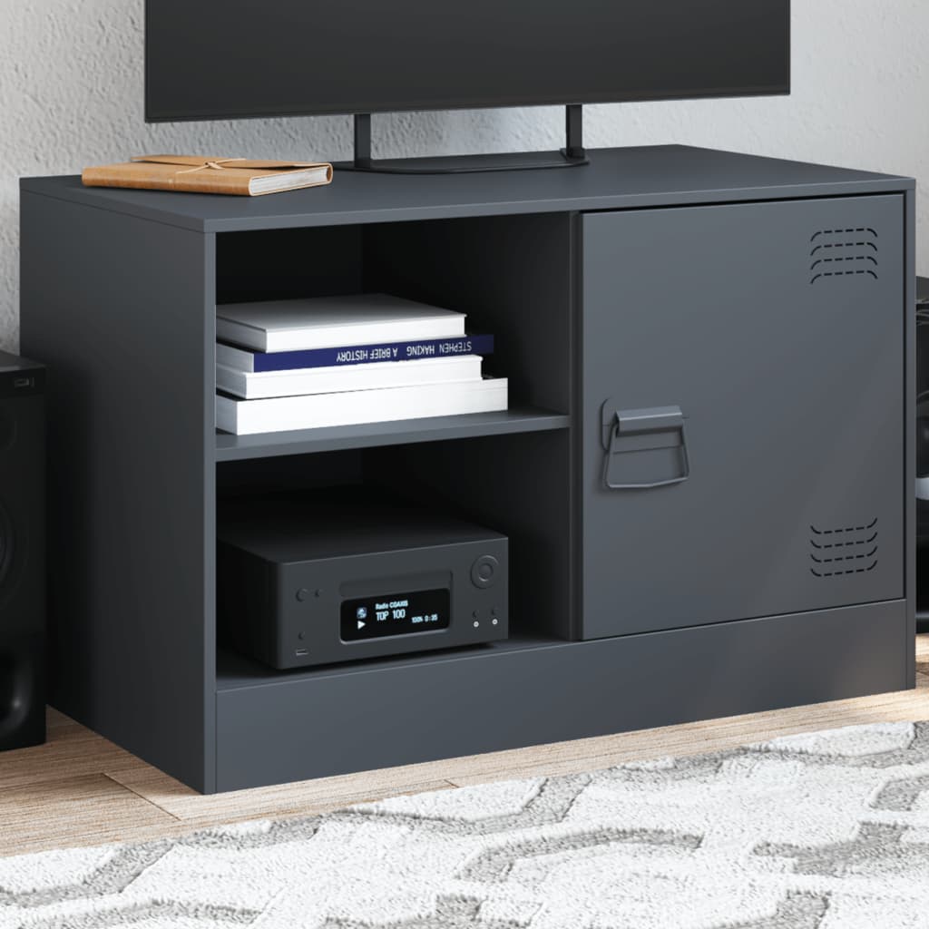 TV Stand Anthracite 67 x 39 x 44 cm Steel