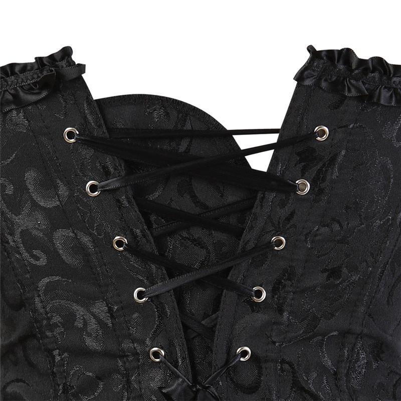 Women's Lace Corset Top Bustier Overbust Lingerie European Style American Sexy Gothic Steampunk Plus Size Brocade Women Halloween Costume Party