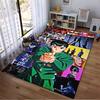 Anime Inspired Carpet Featuring Male Character in Green Uniform Decor Suitable for use as an anti-slip for living room bedroom sofas