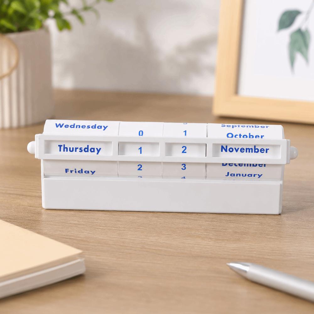 Study Rotating Perpetual Calendar Creative Rotating Wheel Calendar Desk Calendar Desktop Ornament