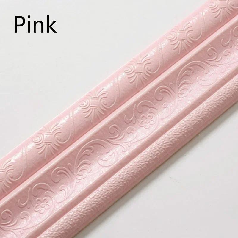 3D Самоклеящаяся Полоса Настенное Украшение Пенопластовая Рамка Полоса с Клеем Линия Талии Обои Водонепроницаемый Плинтус Наклейка на Стену