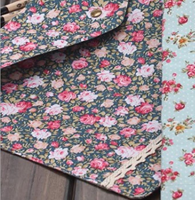 1 шт., сумка для документов из ткани с цветочным принтом, сумка для пресс-файлов, канцелярские принадлежности, школьный офис, Эсколар Papelaria