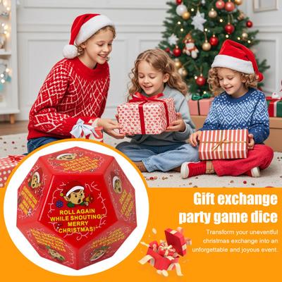 Веселая игра для обмена подарками, игра в кости, рождественские наполнители для чулка, игра в кости для рождественской вечеринки, семейного вечера, групповых посиделок