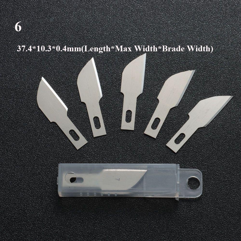 10 шт./компл. металлические ручные инструменты, гравировальные ножи, скальпель, детали ножа для ремонта печатных плат, 10 шт., лезвия, резак