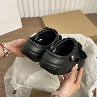 2025 летний дизайн ремешка толстая подошва сумка голова полушлепанцы женская уличная обувь ощущение дерьма супер огонь дырки обувь пляжная обувь