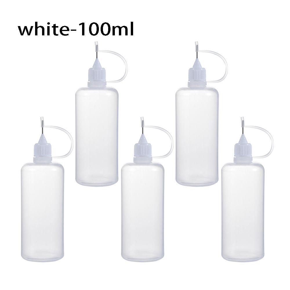 5Pcs 5/10/20/30/50/100ML Plastic Storage Bottles Glue Applicator Bottle for Paper Quilling DIY Scrapbooking Paper Craft Tool