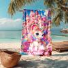 Custom Name Ultra-Soft Beach Towel with Unicorn Theme,Ideal for Pool - Camping, Diving - Perfect Travel Essential, Vibrant Beach Towel.
