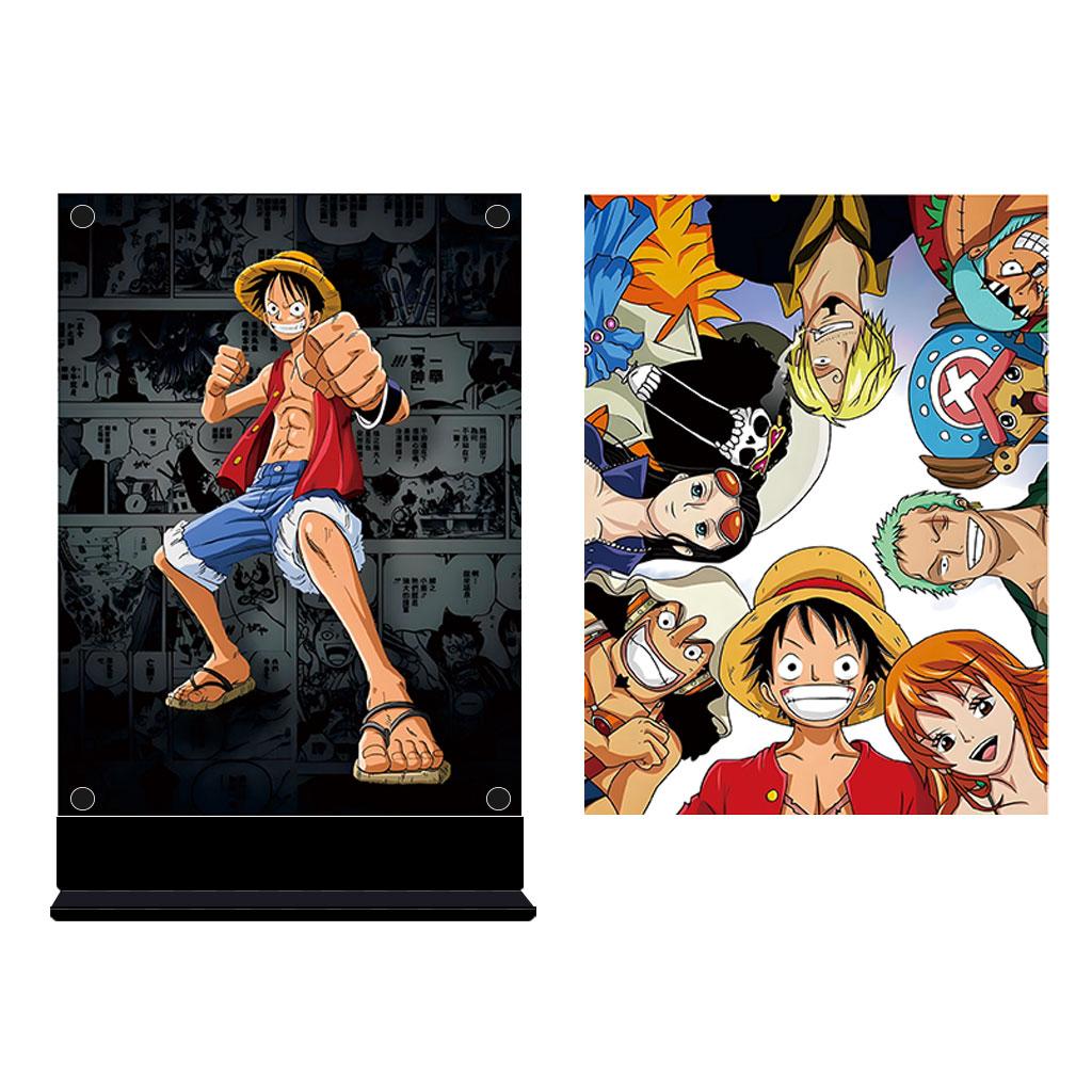 Led Backlit Poster One Piece Anime Night Light for Birthday Gift Bedroom Nightlight Game Room Deco Table Lamps Sign Zoro