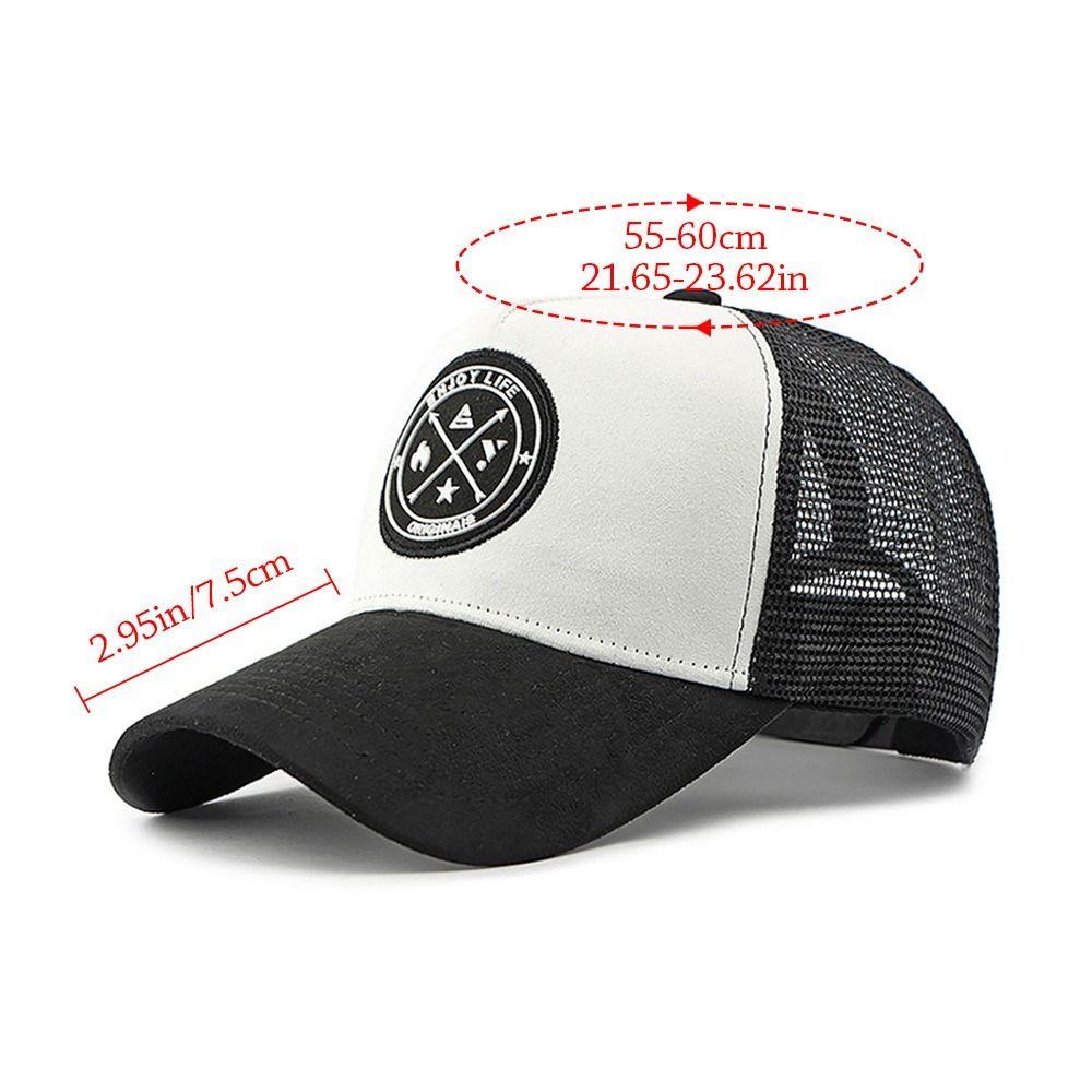 Летняя бейсболка с нашивкой-буквой, сетчатая, солнцезащитная шляпа, спортивная кепка-снэпбек для мужчин и женщин