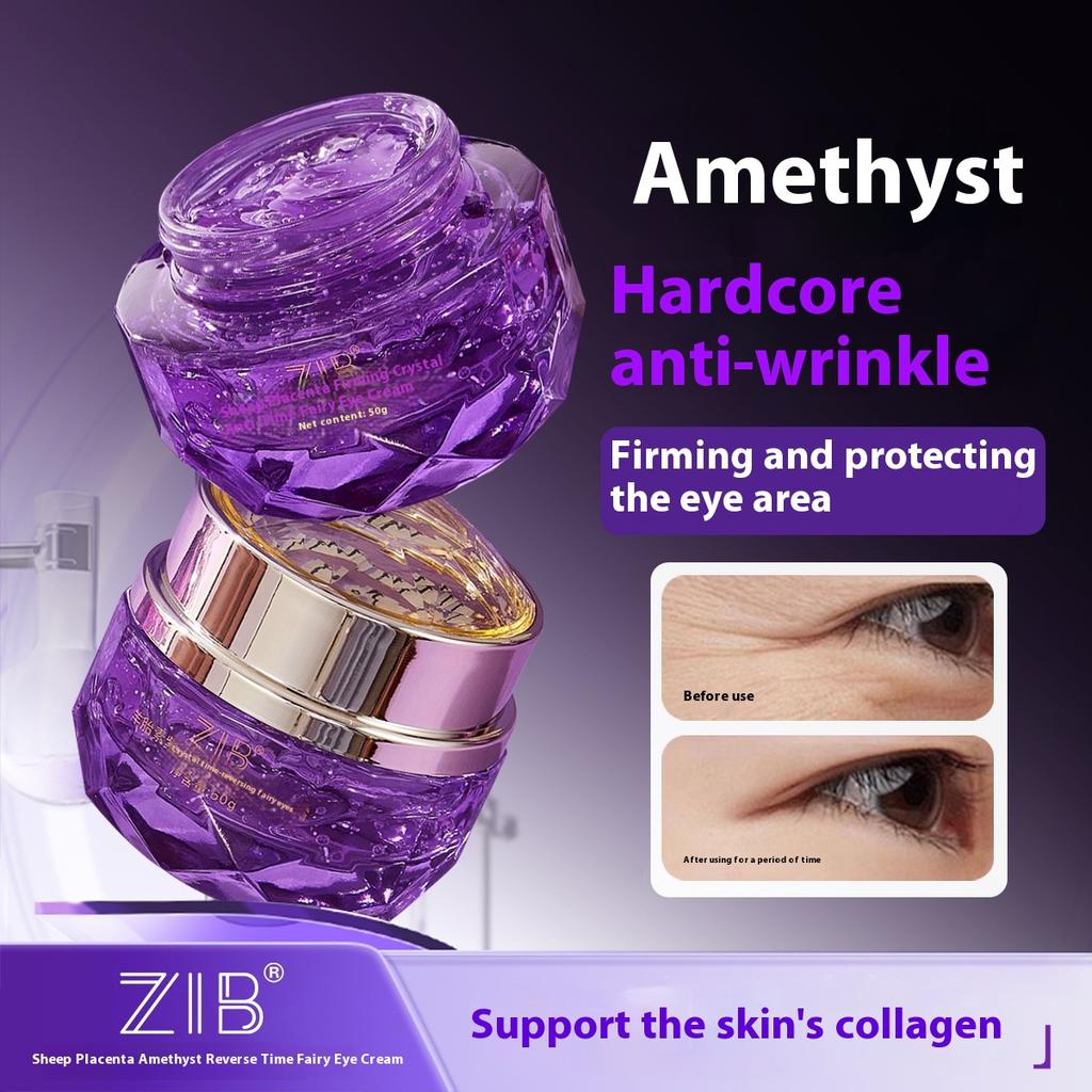 Крем для век с овечьей плацентой и фиолетовым кристаллом Lixes и подтягивает мозоли на глазах, освежает и легко впитывается