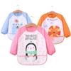 Baby Cute Cotton Bibs Waterproof  Cartoon Baby Long Sleeve Burp Choth Infant Eating Children Drawing Apron Baby Self Feeding Bib