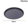 10/11/12/14 дюймов Форма для выпечки пиццы Антипригарная из углеродистой стали Противень для пиццы Круглый лист для выпечки для домашней пиццы Формы для духовки Кухонный инструмент