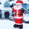 6 футов Рождественский надувной Санта-Клаус Рождественские надувные изделия Наружные украшения Светодиодные огни Праздничные украшения для двора
