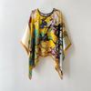 110*110 CM Fashion Printed Square Scarf Women's Seaside Travel Simulated Silk Scarfs Elegant Temperament Female Scarf Shawl