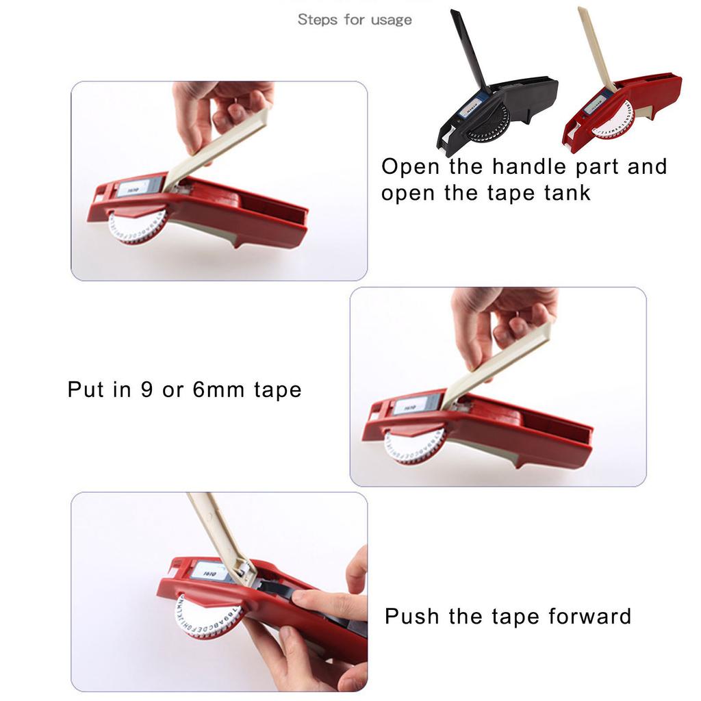 Embossing Label Maker Clear Number Letter One Hand     ABS Label Making Embosser for Label  