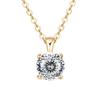 JoyceJelly Classic Four Prong 1ct Moissanite Necklace Women's 925 Silver Plated Gold Pendant Luxury Fine Jewelry