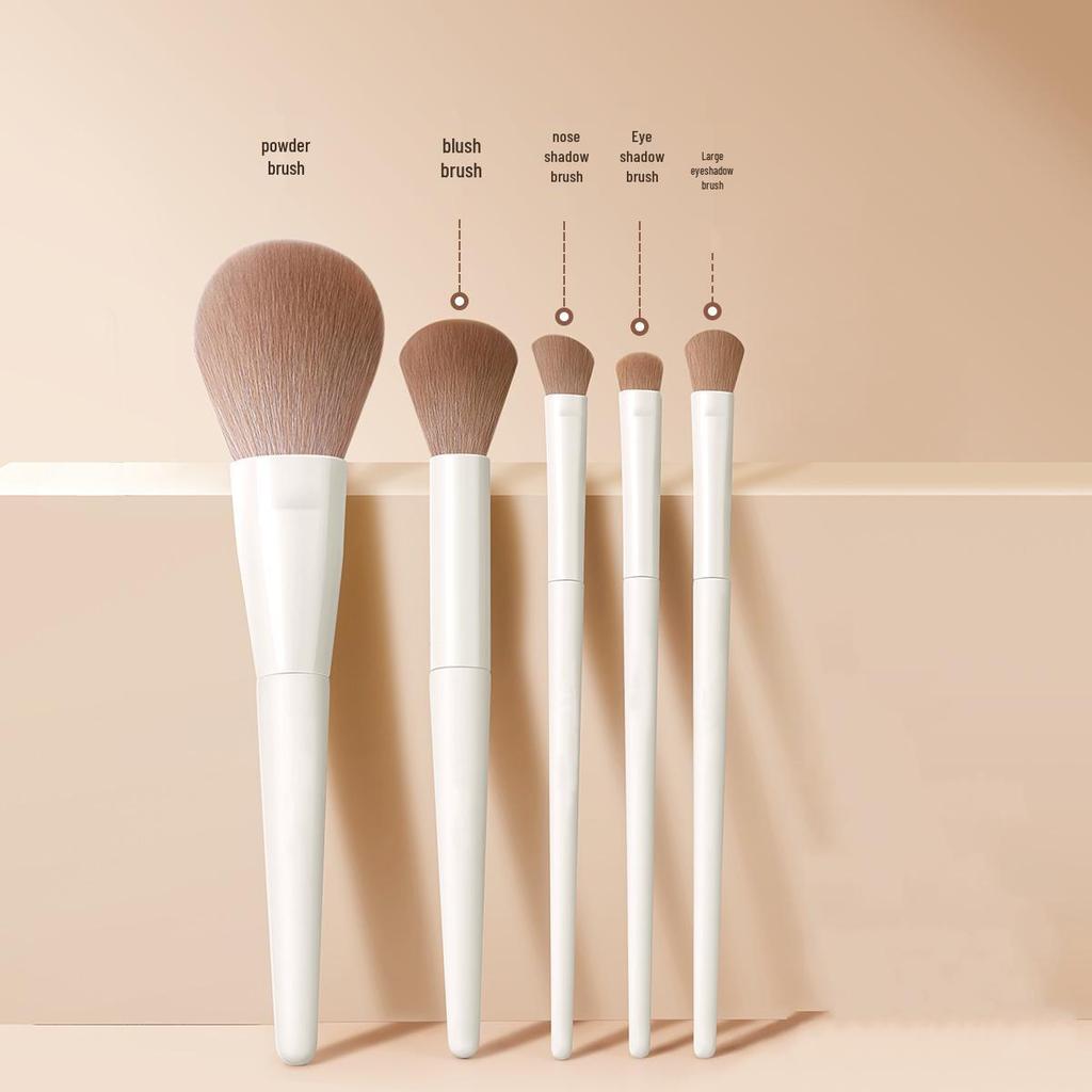 Набор из 10/12 предметов фарфоровых кистей для макияжа цвета молочного облака