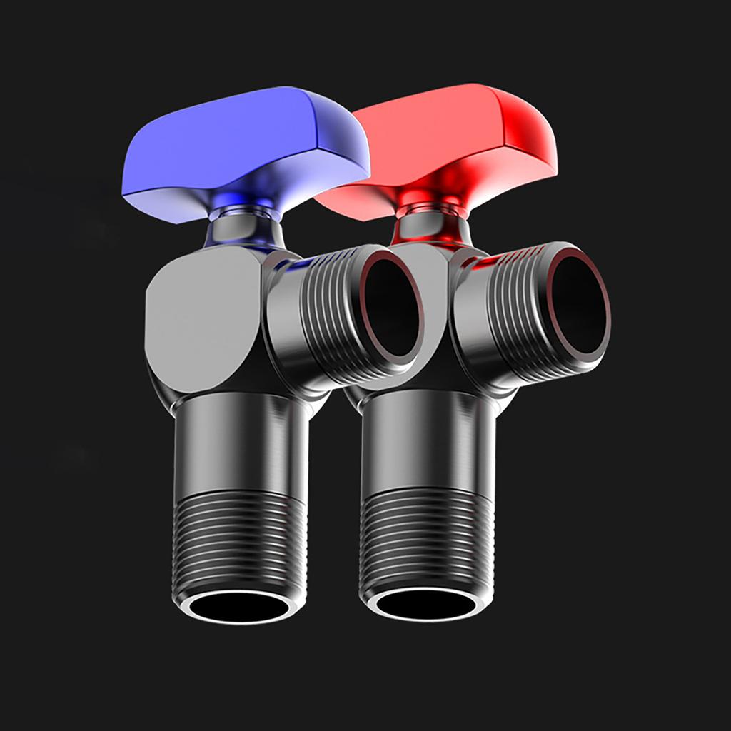 2pcs Water Heater Ball Valve 1/2inch Triangle Switches Simple Operate Triangle Valves for Residential Installation