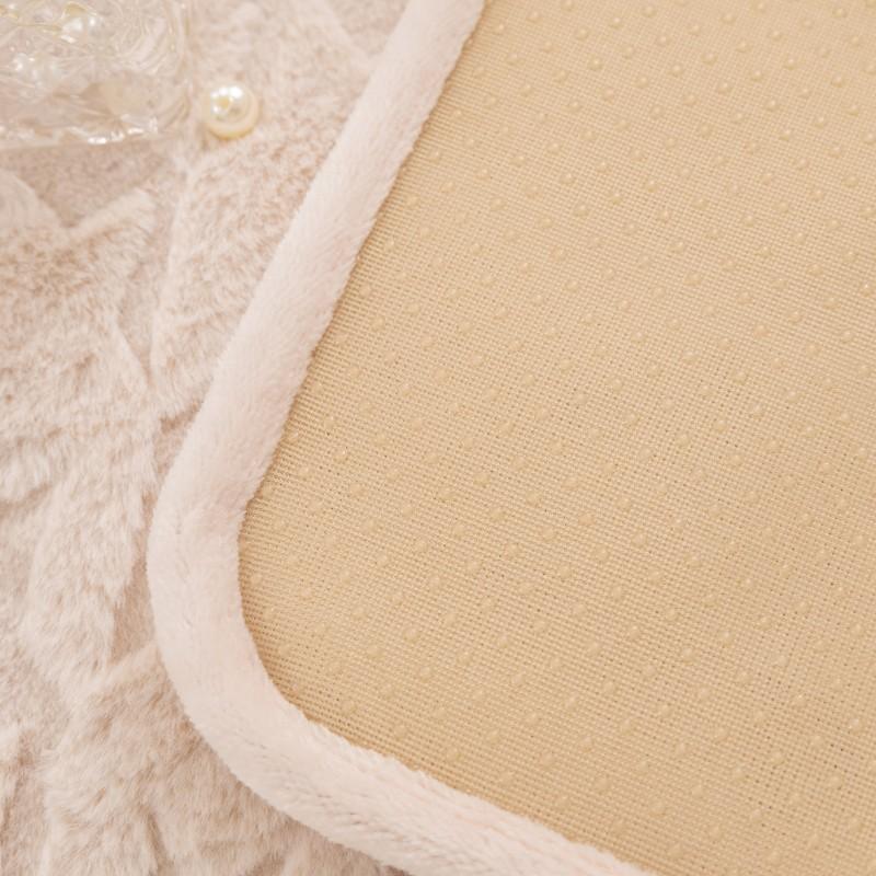 Утолщенный плюшевый чехол для дивана, скандинавский современный нескользящий чехол для диванной подушки, однотонный зимний теплый пыленепроницаемый чехол для дивана, домашний декор