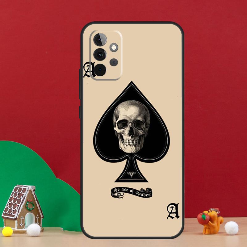 Кейс для телефона Samsung Galaxy A36 A56 A06 A13 A53 A32 A12 A22 A52 A35 A17 A16 A55 A15 A54 A34 A14 с рисунком "Туз Пик" для покера