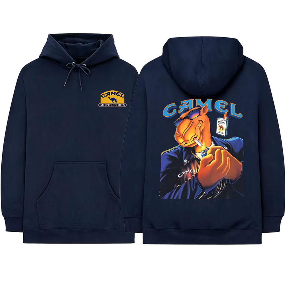 Classic Camel Motocycle Car Graphic Hoodie Unisex Casual Oversized Pullover Hoodies Unisex Fashion Vintage Hooded Sweatshirt
