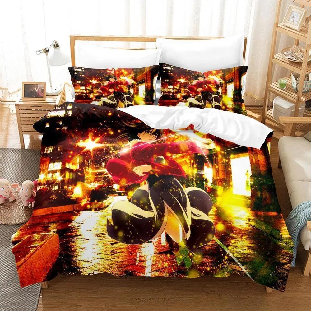3d Printing AnimeThe Garden Of Sinners Bedding Set Single Twin Full Queen King Size Bed Set Adult Kid Bedroom Duvet Cover Sets