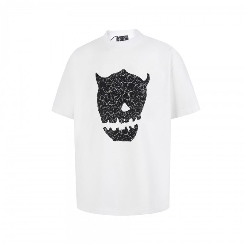 Mens Streetwear Graphic Print Cotton Tee Loose Fit Short Sleeve Casual T-Shirt Youth
