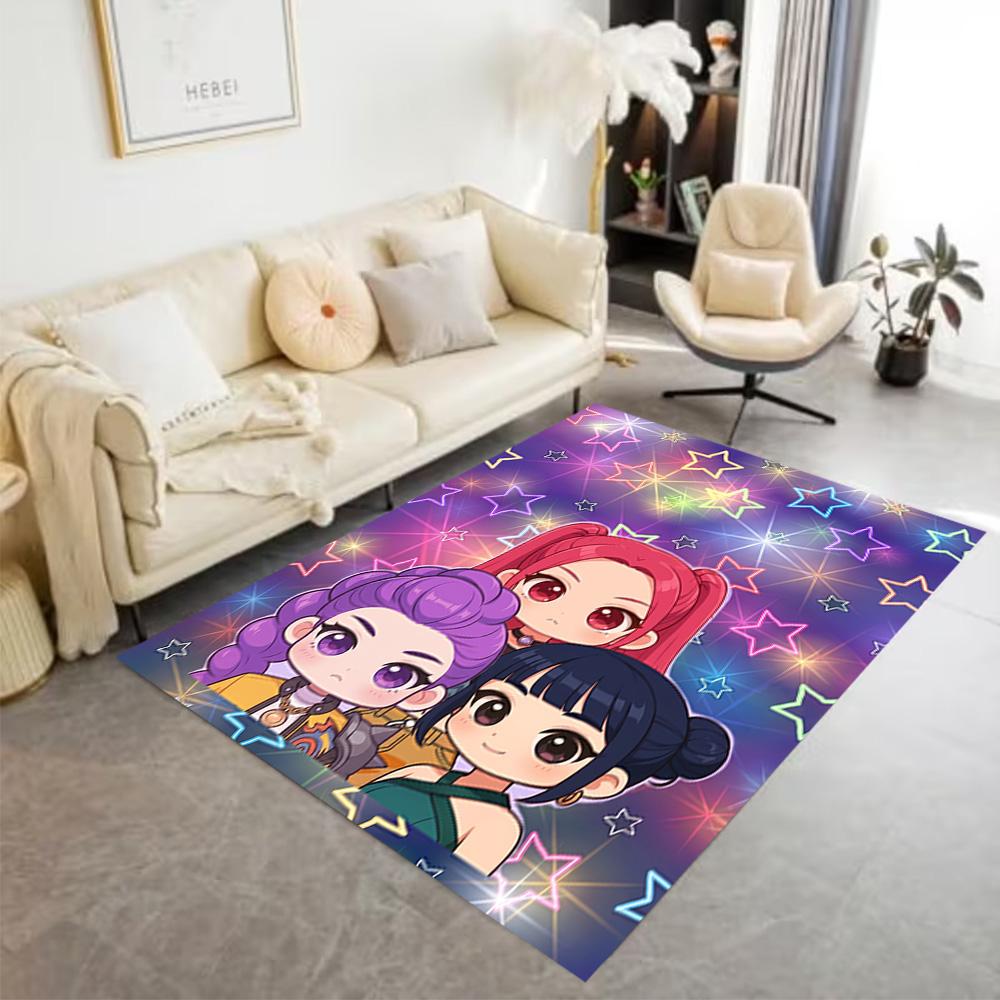 Stars Friends Night Floor Rug Office Rug Design for Hallway Bedrooms Foyer Study room Anti-slip Rug Decorate Offices Perfect Gift for Women/Men