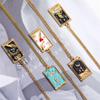 Women's Jewelry Straps Tarot Square Necklace Female Ins Jewelry Ladies