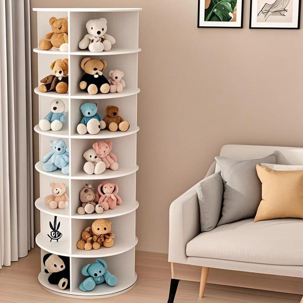 Вращающаяся многоярусная стойка для обуви и сумок с хранением на 360 градусов