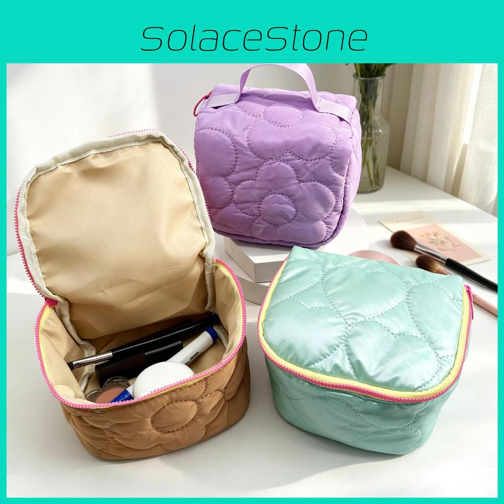 Stylish Heartshaped Cosmetic Organizer With Zipper Closure For Home Or Travel Use