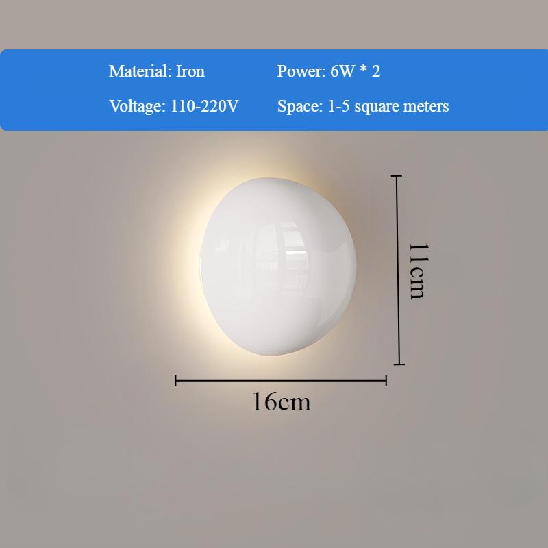 Современный простой романтический стиль настенные светильники из гальки скандинавский домашний декор коридор балкон прикроватная тумбочка настенный светильник светодиодный с регулировкой яркости