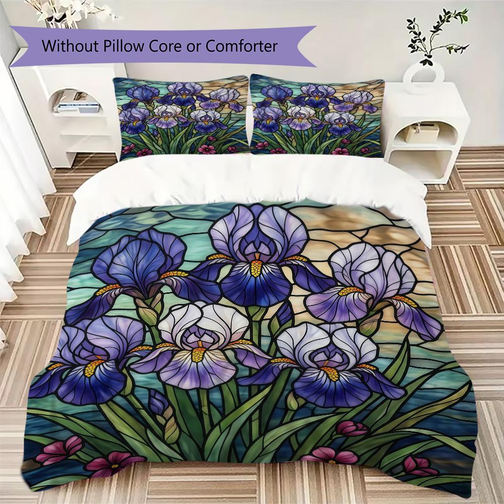 Exotic Vibrant Flora Pattern Bedding uilt Set uilt Cover Pillowcase Home Decoration Birthday Gift (1 * duvet cover + 2 * pillowcase without core)