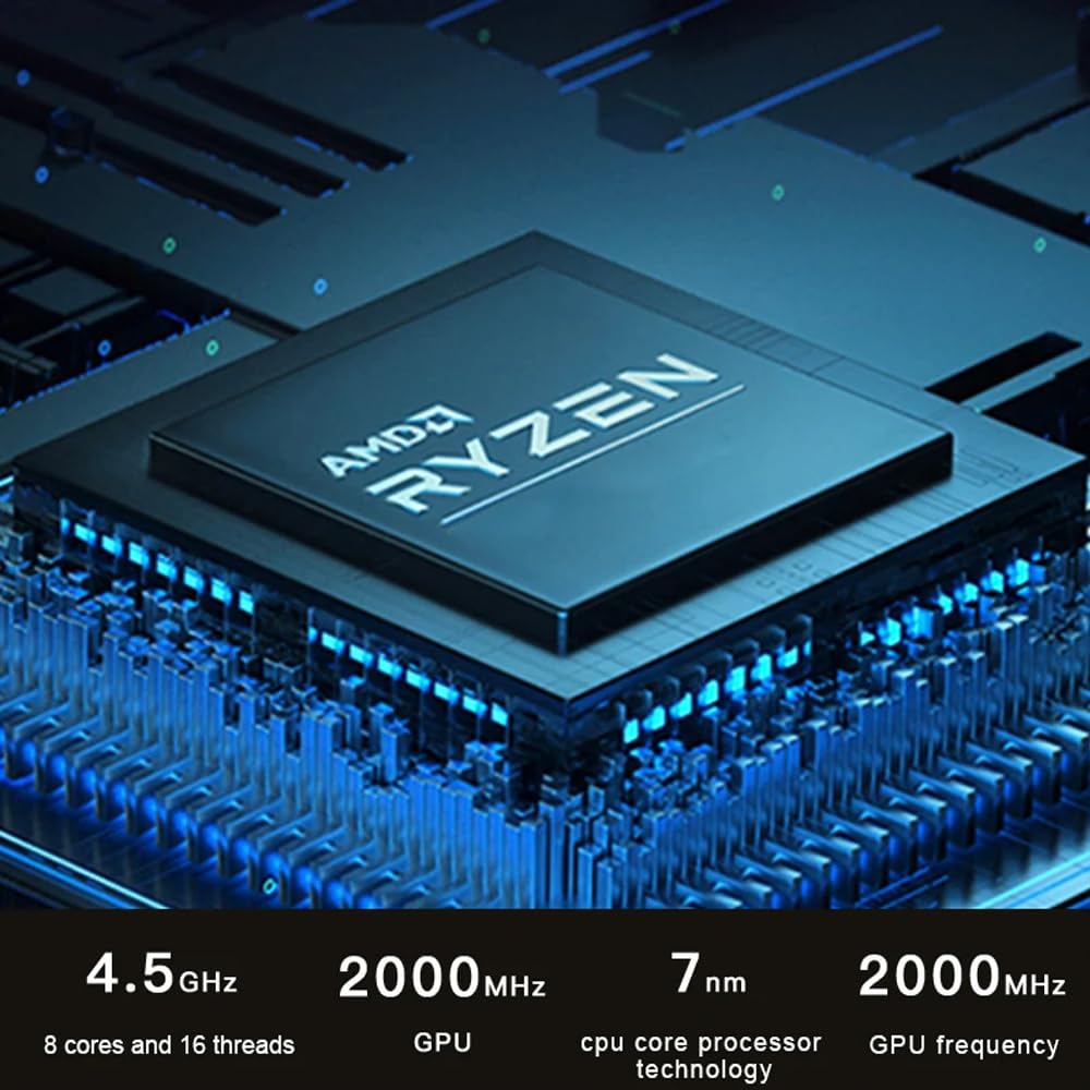 Мини-ПК GZBOX Маленький ПК Windows 11 Pro Оснащен AMD Ryzen7 7730U Маленький ПК 8 ГБ 3200 МГц DDR4 128 ГБ NVME SSD Игровая консоль Супер HD Качество изображения Мини
