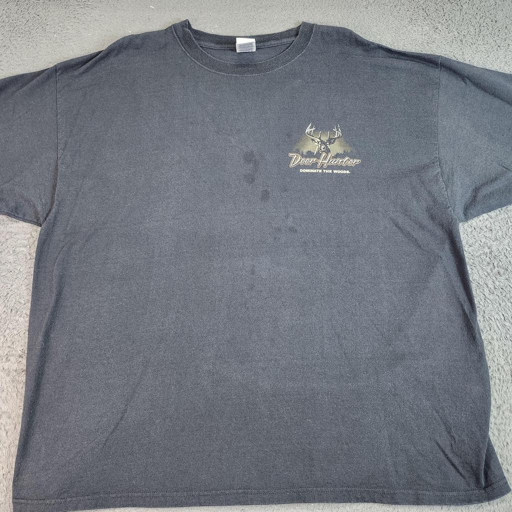 Винтажная футболка Delta Deer Hunter Мужская 2XL Серая Buck Wear Графическая Охотничья футболка 2003 Унисекс Футболка