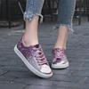 New Shiny Fantasy Color Women's Low-Top Lace-Up Casual Sneakers for Spring and Autumn