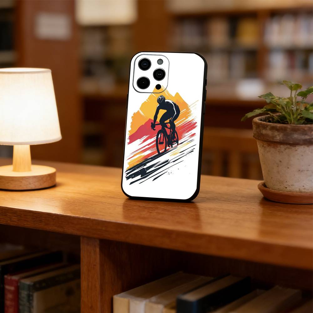 Велосипедный чехол для iPhone 17, 16, 15, 14, 13, 12, 11 Plus, Pro Max, Другие Мягкий черный чехол