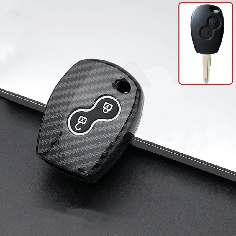 Крышка корпуса ключа автомобиля из ABS-пластика и карбона для Renault Duster Clio Dacia 3 Twingo Logan Sandero Modus Для Nissan