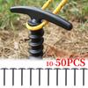 10 шт./уп. Колышки для палатки, грунтовые гвозди, колышки для кемпинга на открытом воздухе, винтовые анкерные колья, штифты для походной палатки, ветрозащитные аксессуары для палатки 14,5x7 см
