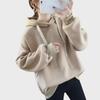 2022 Korean Loose-Fit Hooded Sweater for Women - Plus Velvet, Lazy Style