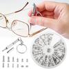 120-Piece Glasses Screw Kit, Lens Leg Screw Kit, Replacement Screws for Eyeglasses and Watch Repair